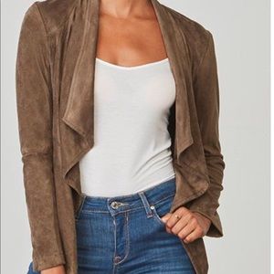 B.B. Dakota jacket drape front suede  size S